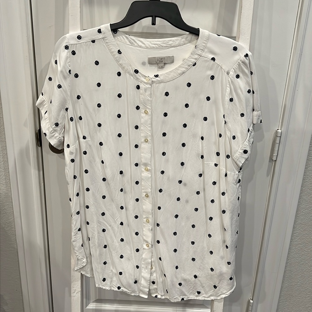 Loft Plus Size 18 Women’s Blouse Polka Dot Style Design